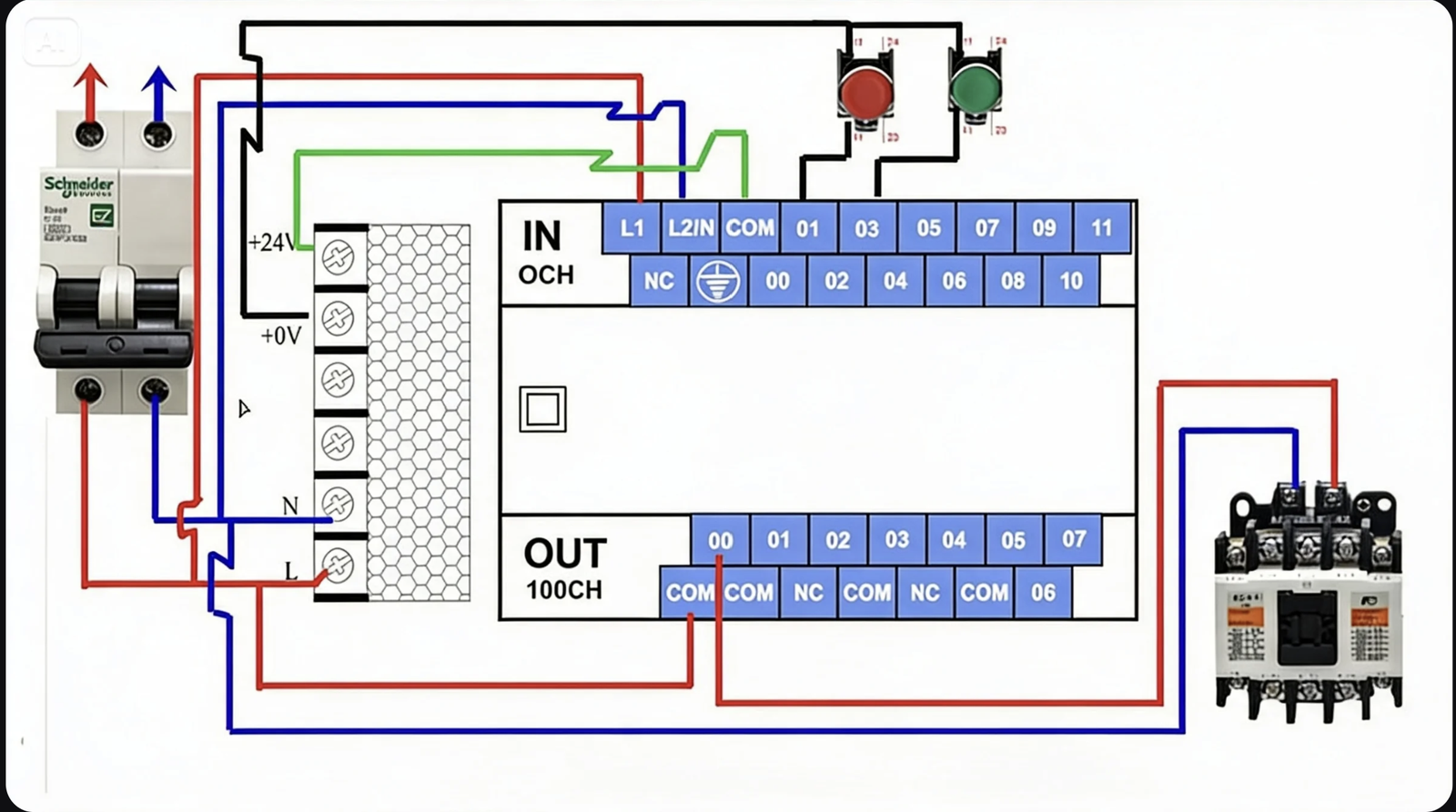 Cách Đấu Nút Ấn PLC